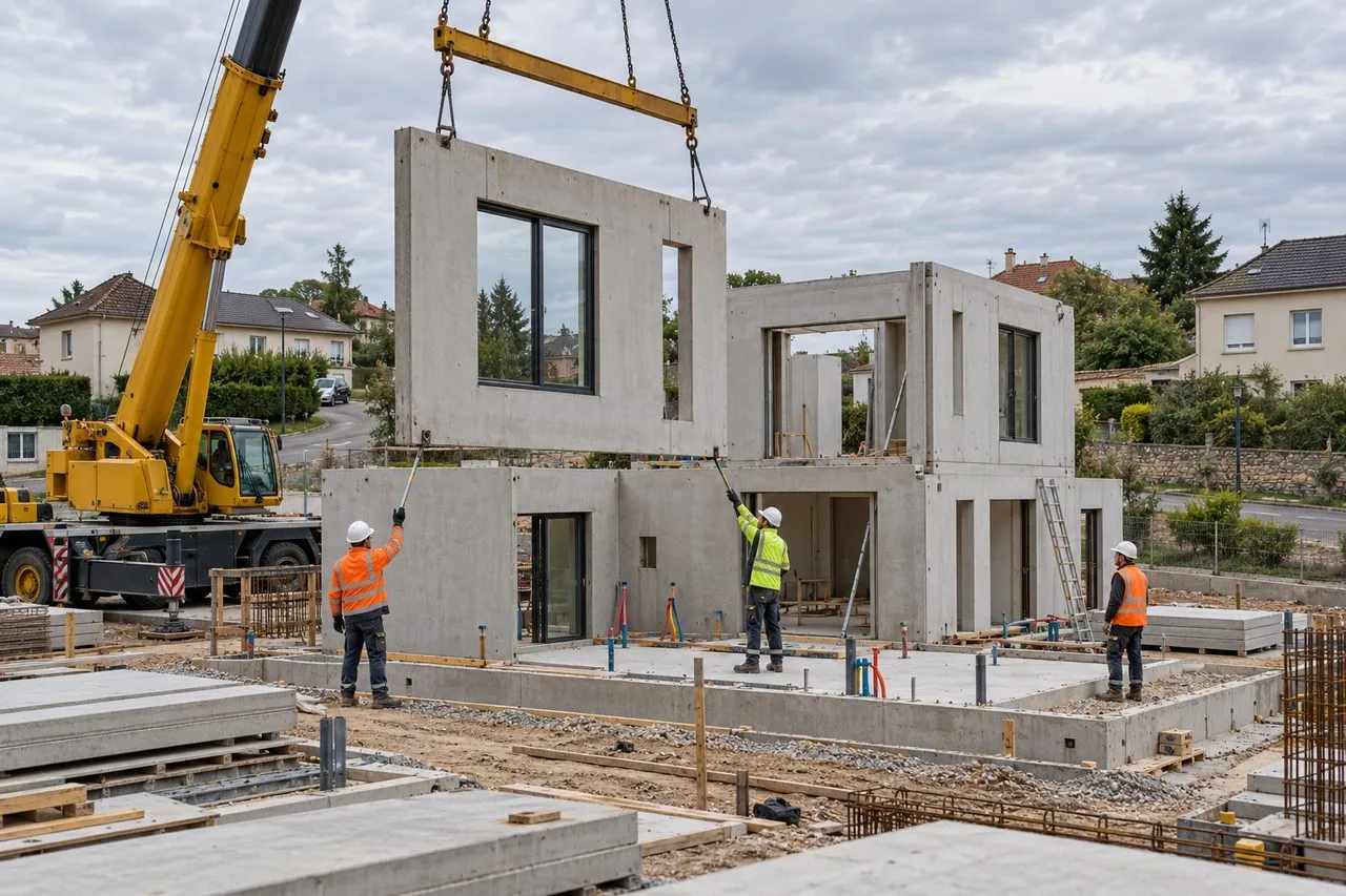 Maison préfabriquée en béton : cout, délais et points de controle
